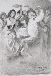 Zigeunerhochzeitstanz, aus The Zincali von George Barrow (1803-81), veröffentlicht in London, 1923